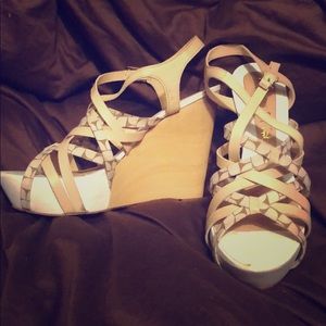 Super Cute L.A.M.B. Trixie Tan Platform Heels